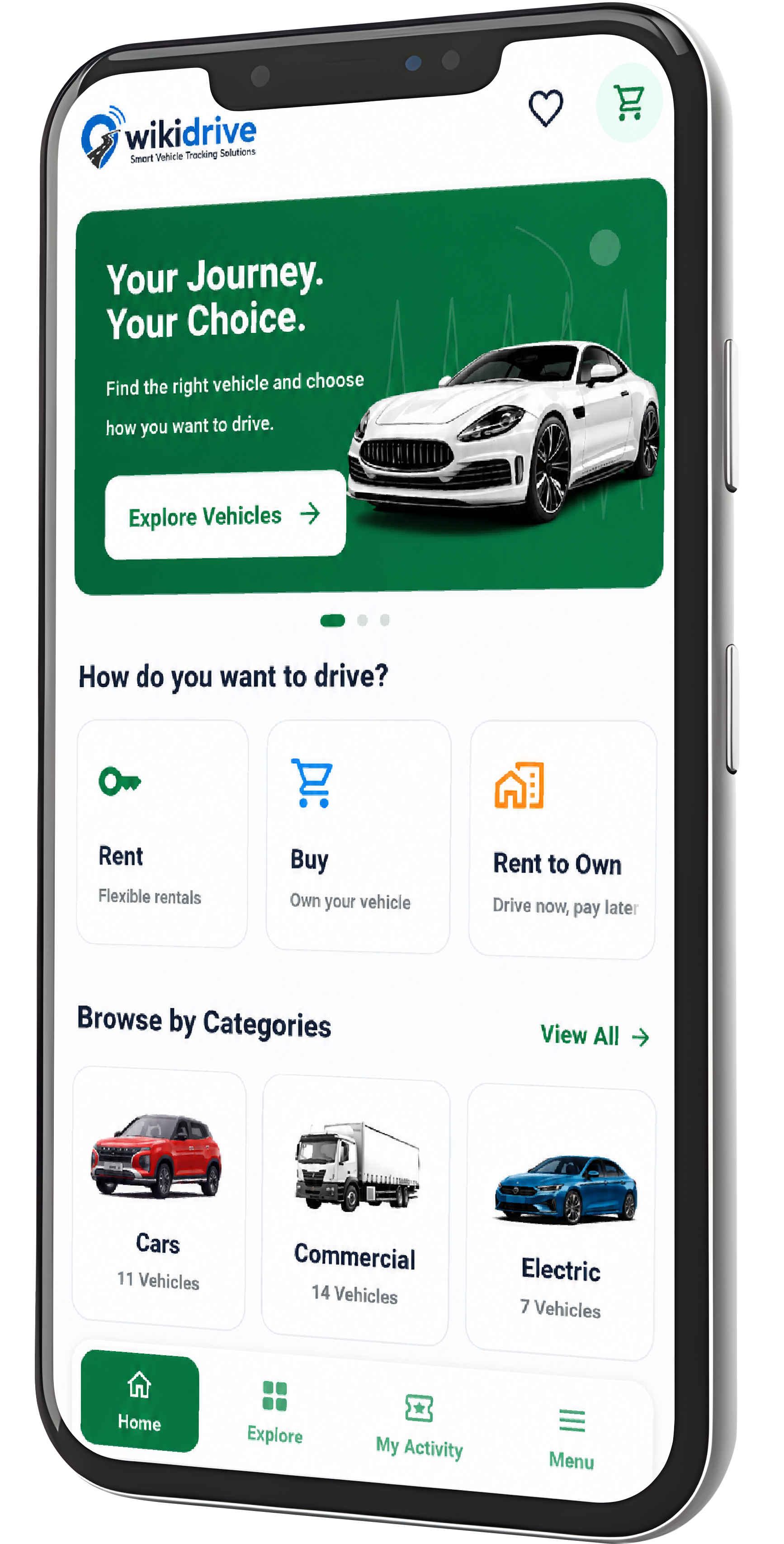 WikiDriveX App Screen